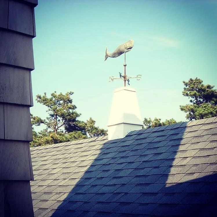 W is for WHALE WEATHERVANE - which way, windy weather warner? #weathervane 
#whaleweathervane #spermwhale  #cedarshingles @mobydickswellfleet and all the other #wellfed Ws of #wellfleet:  #wellfleetmarketplace @thewickedoyster @winslowstavern #wellfl