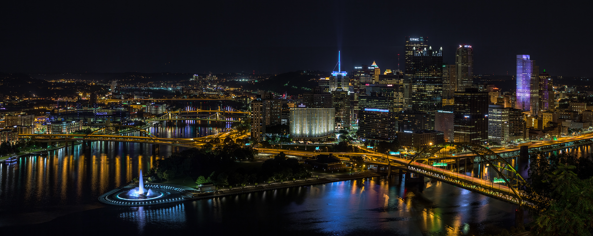 Pittsburgh Sky Line At Night