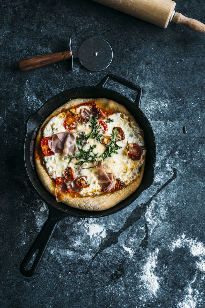 Prosciutto and Mozzarella Skillet Pizza 5.jpg
