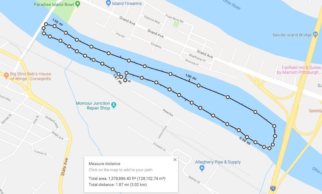 ROWING LOOP 3,020 METERS