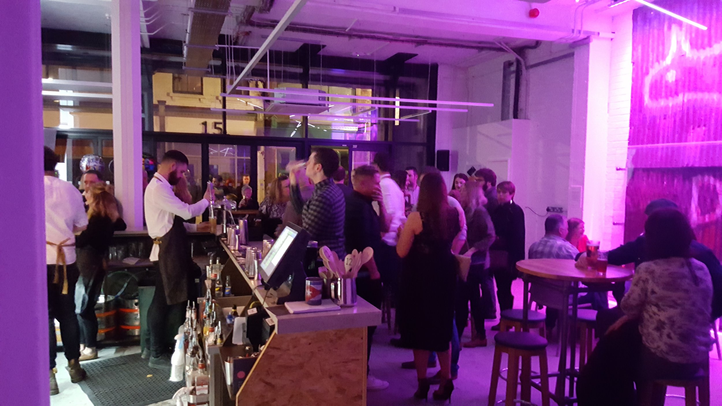 An evening at Humber Street Gallery, with Phil's cocktail bar proving to be very popular!