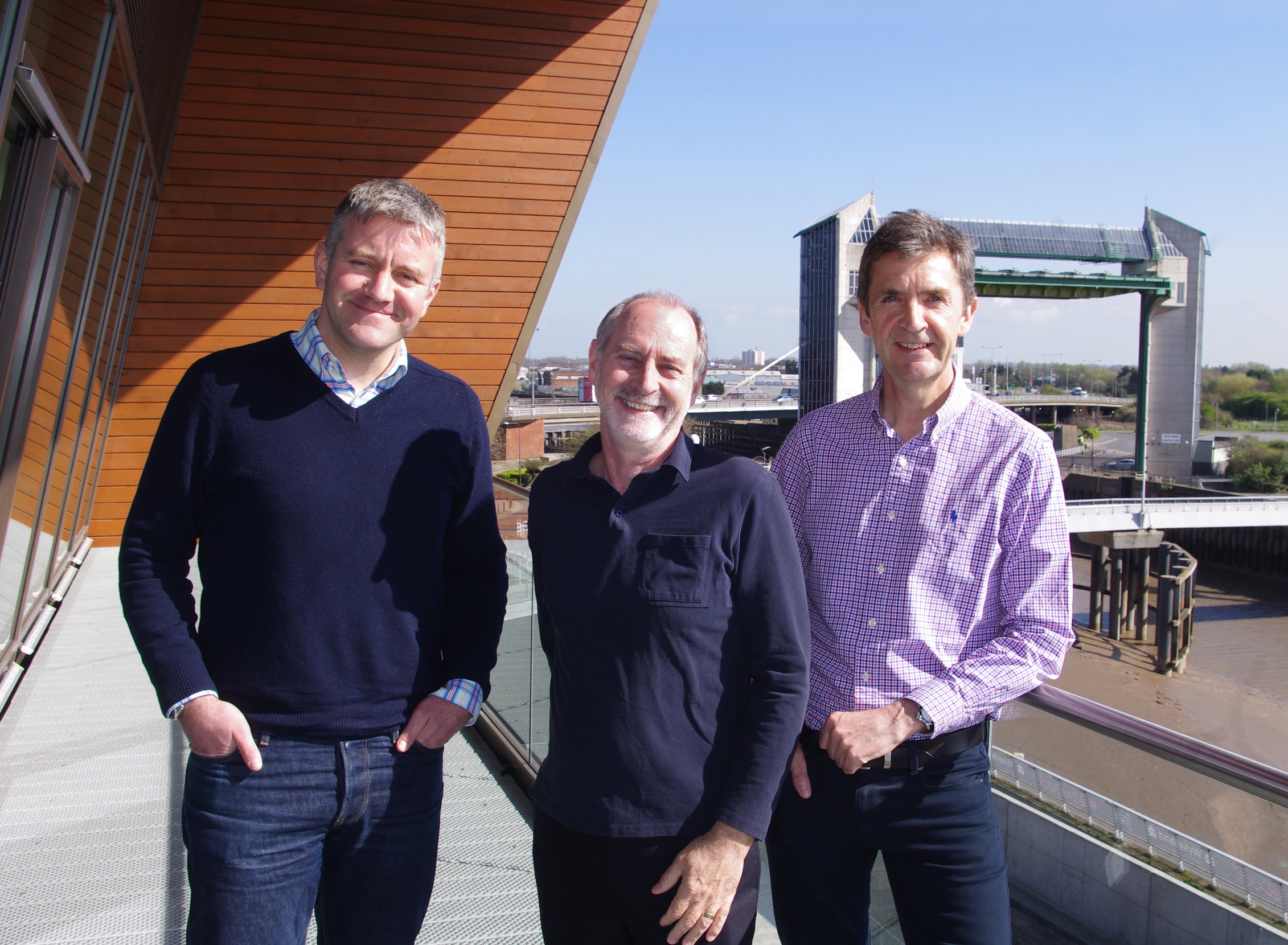 John Connolly, managing director of C4DI, Martin Dean, commercial director of Headland, and Ken Heptonstall, managing director of Headland.