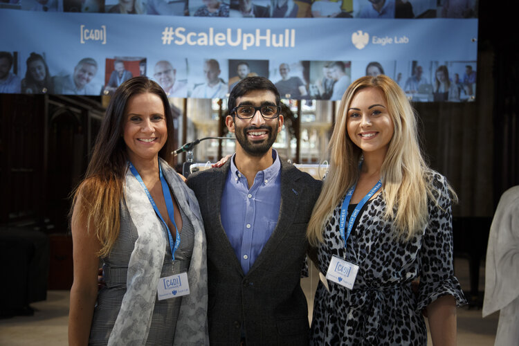 Louise Cooke, C4DI Community Manager, Dileepa Ranawake of Kinesis and Jess Johnston, Former C4DI Events & Hospitality Manager at last year’s Barclays Eagle Labs Launch