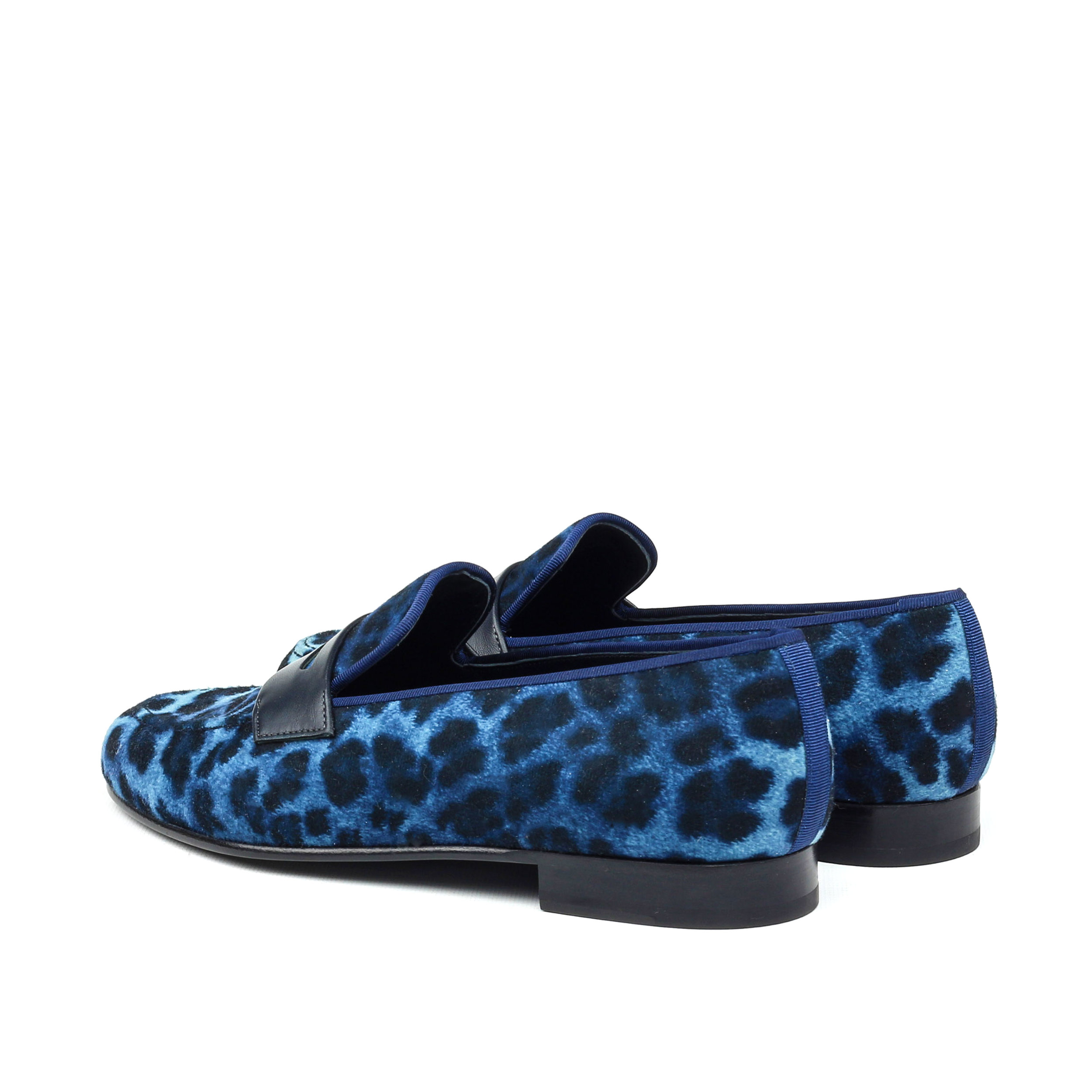 blue leopard shoes