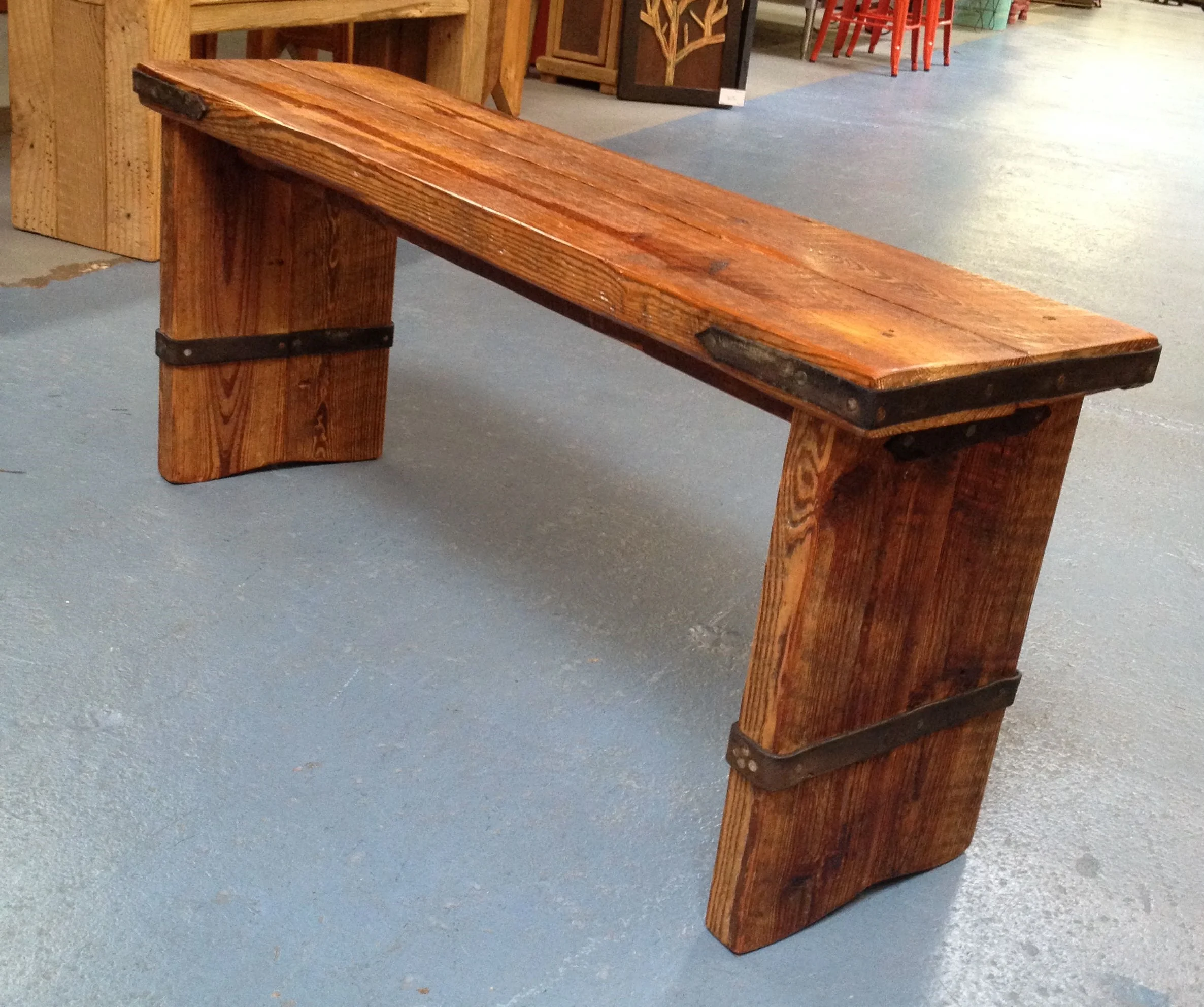 Leather Strap Bench