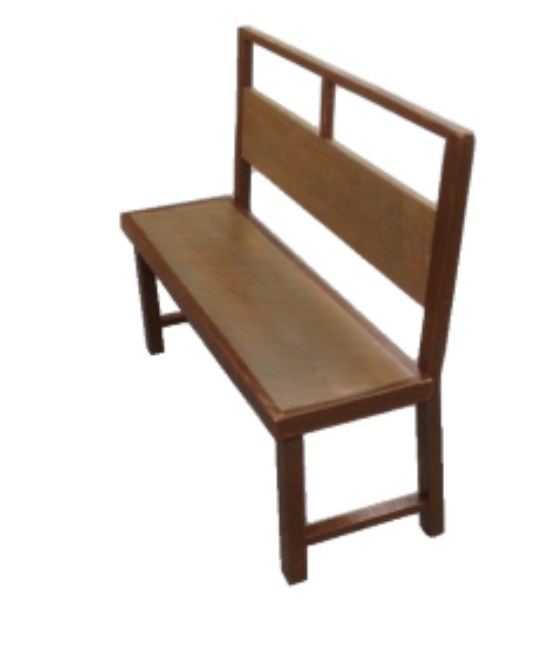 Foyer Bench 48" long x 37" tall Coastal gray with dark walnut trim $395