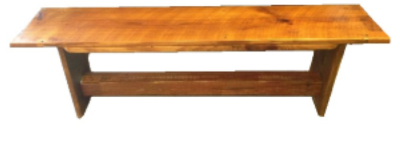 Box Bench 60" long x 18.5" tall x 12" wide Natural finish $265