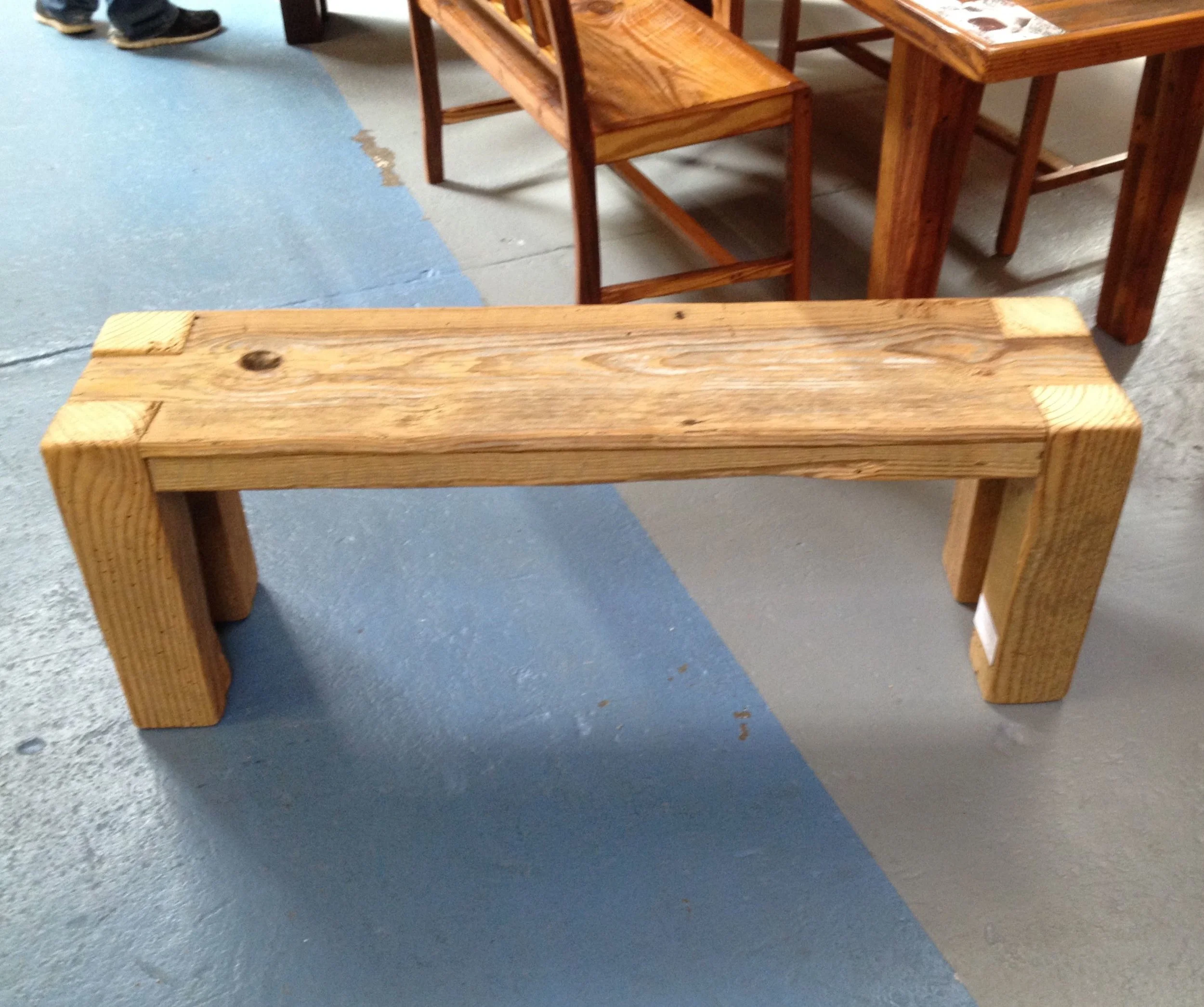 Natural Block Bench