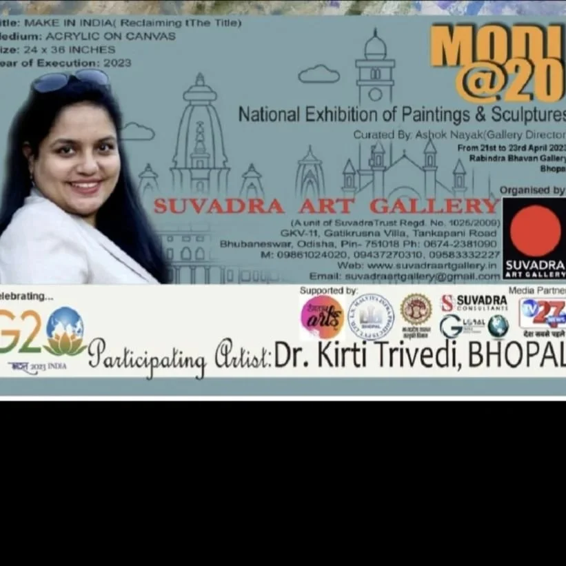 No matter how many times you exhibit your art across the globe. Nothing beats the pleasure to display it in your home country and home town. Glad to be part of the exhibition at Ravindra bhavan Bhopal. You all are invited to encourage me in person at