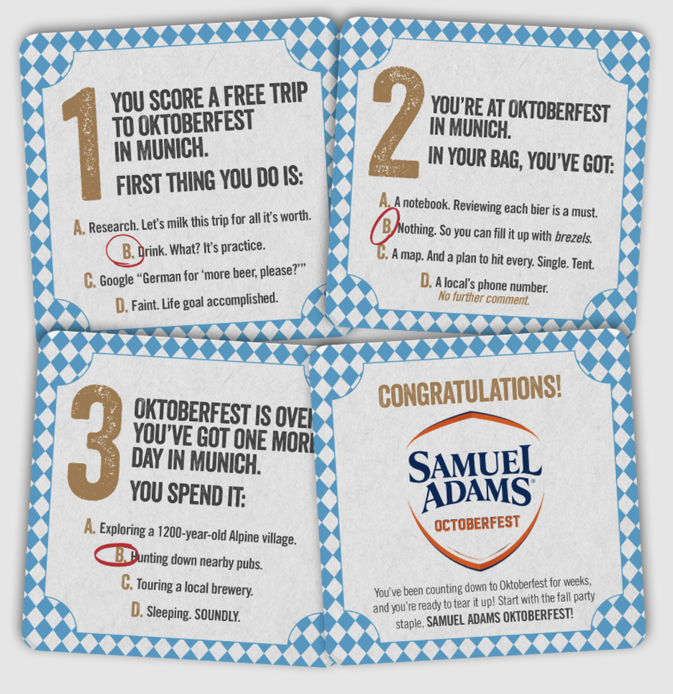 Landing page quiz for Oktoberfest 2023 campaign