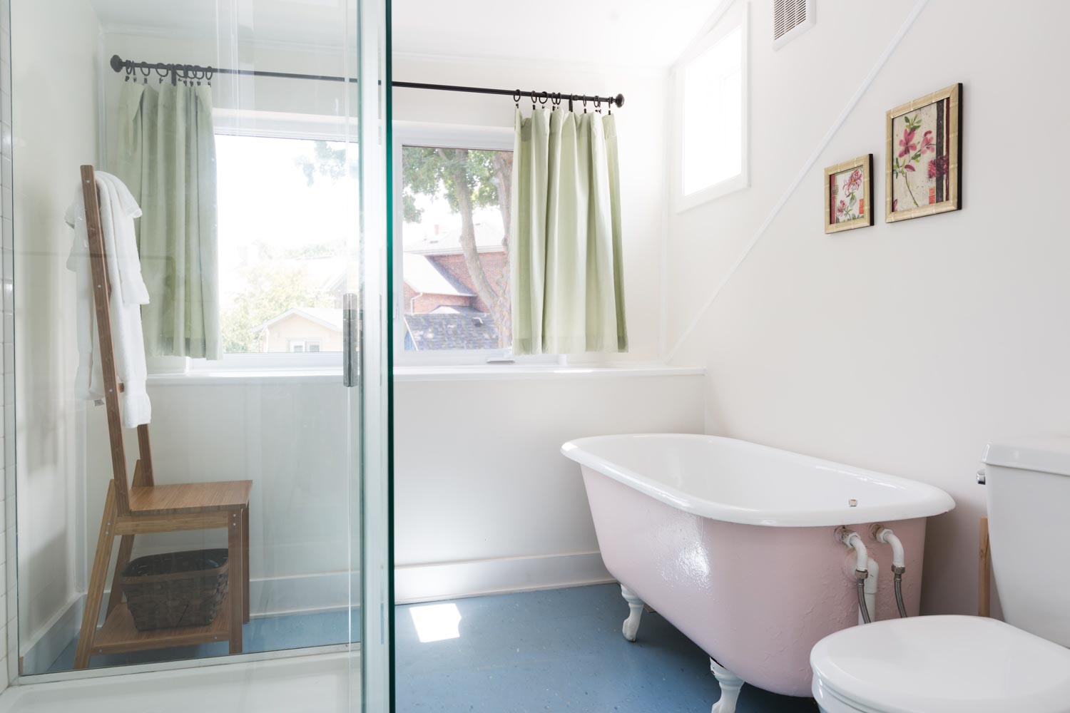 bathroom of The Ferg loft unit