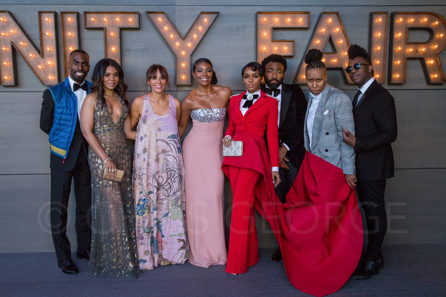 Regina Hall, Rashida Jones, Gabrielle Union, Janelle Monae, Donald Glover, Lena Waithe, and friends, 2018