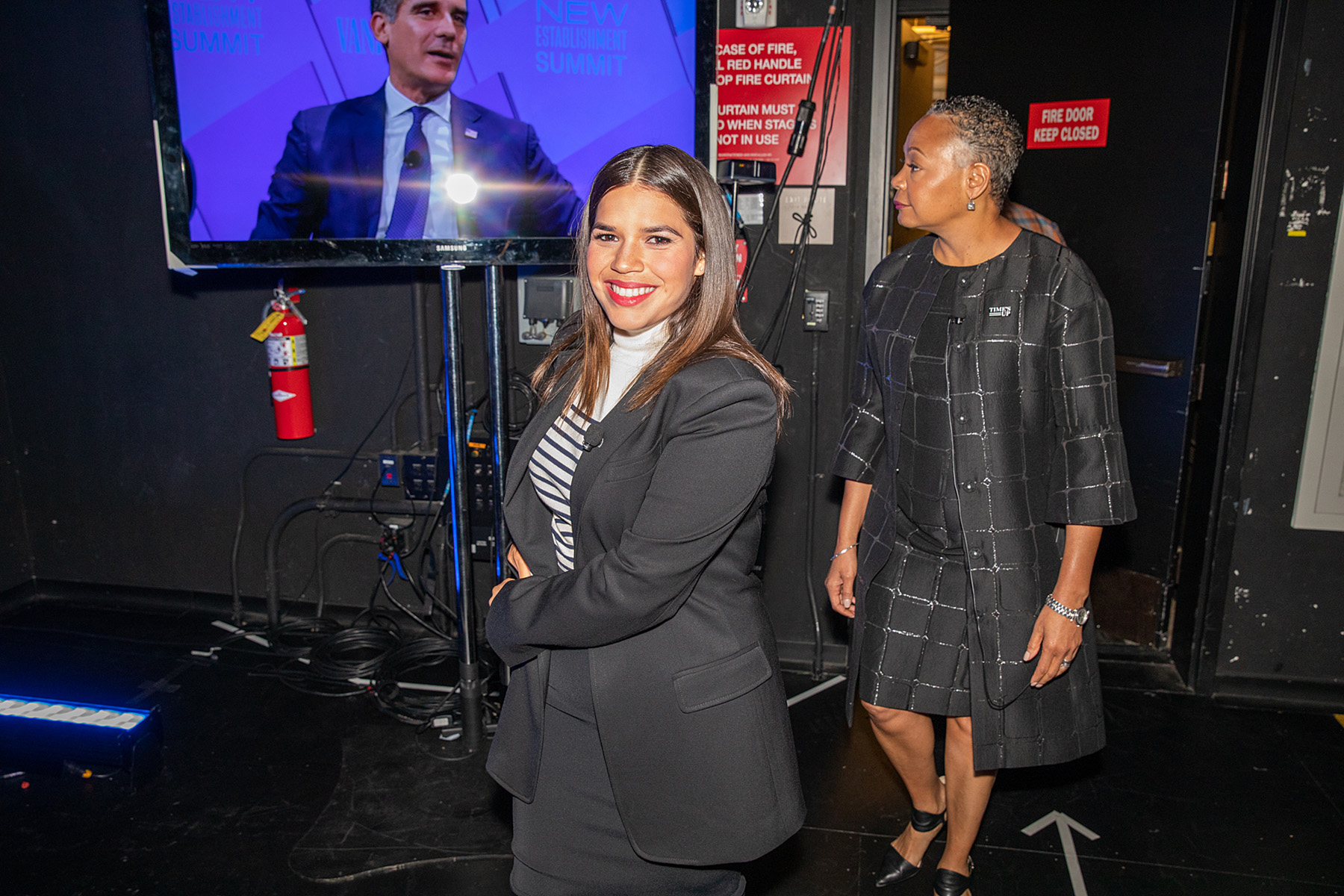 America Ferrera backstage