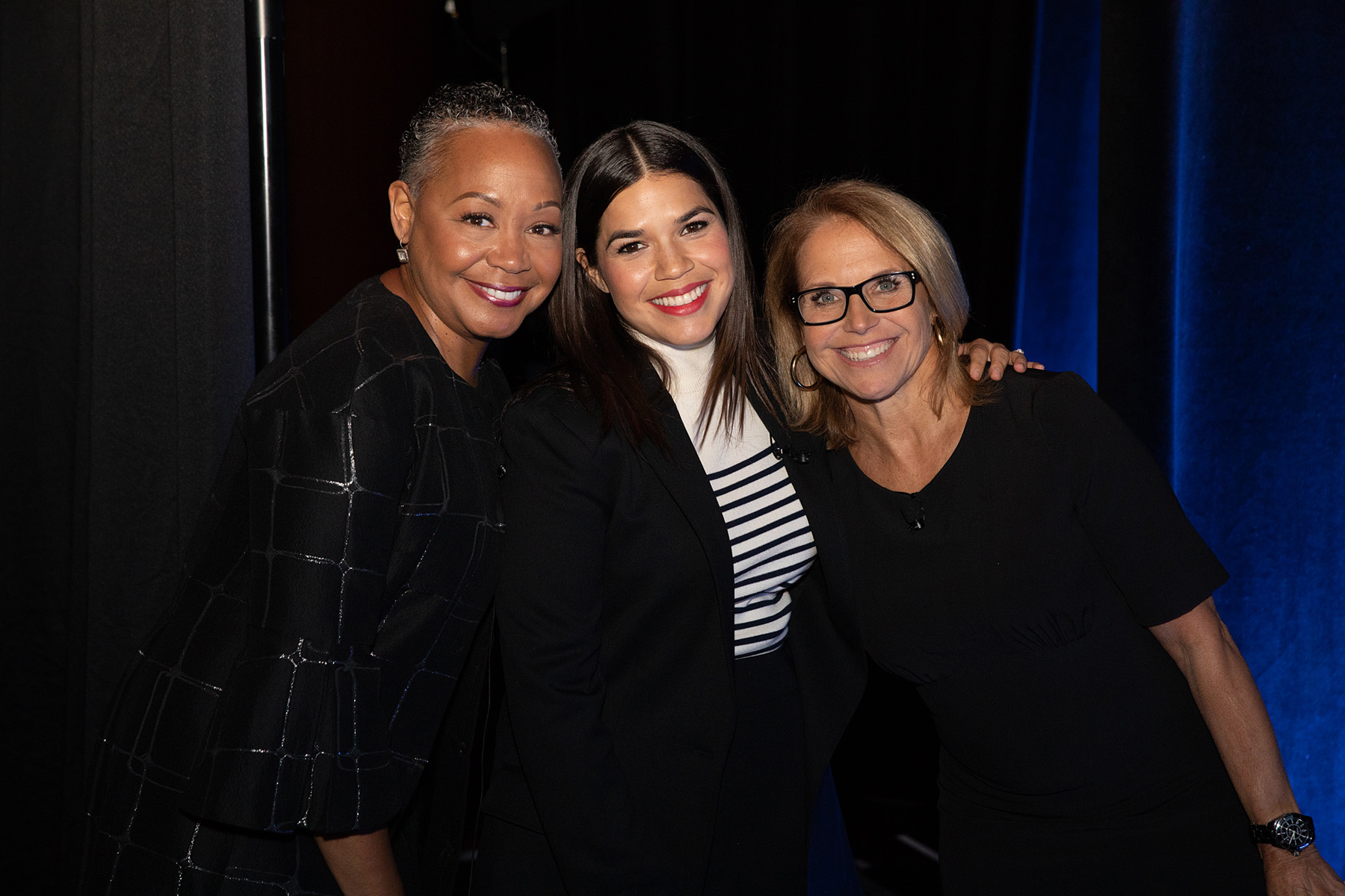 Lisa Borders, America Ferrera, and Katie Couric backstage - 2018