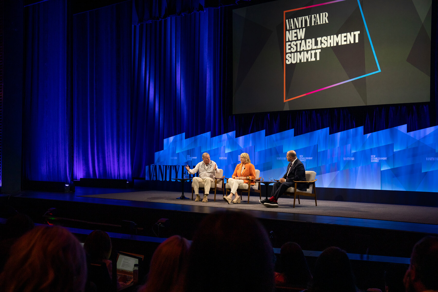 David Zaslav, Martha Stewart, and Brian Stelter - 2019