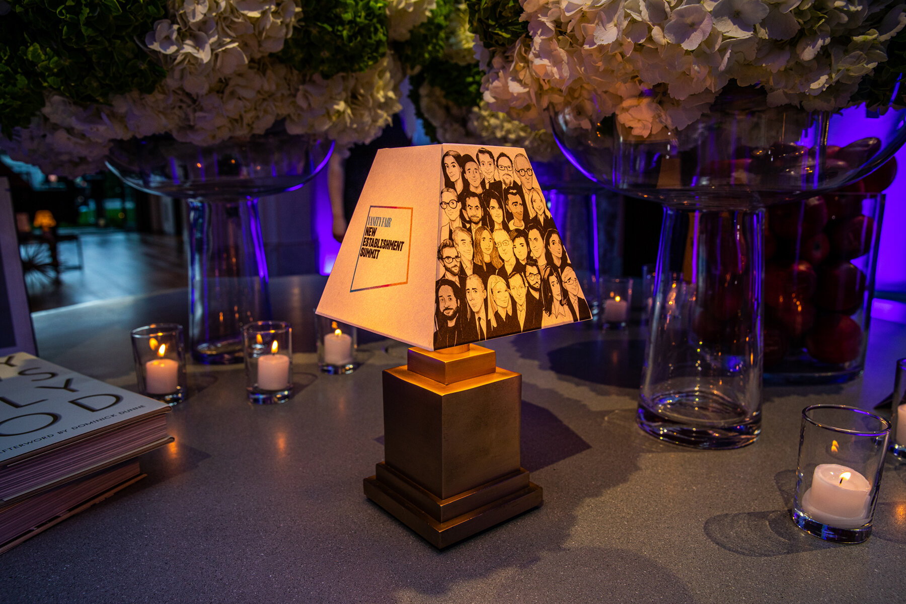 Table decor at the launch cocktail party - 2019