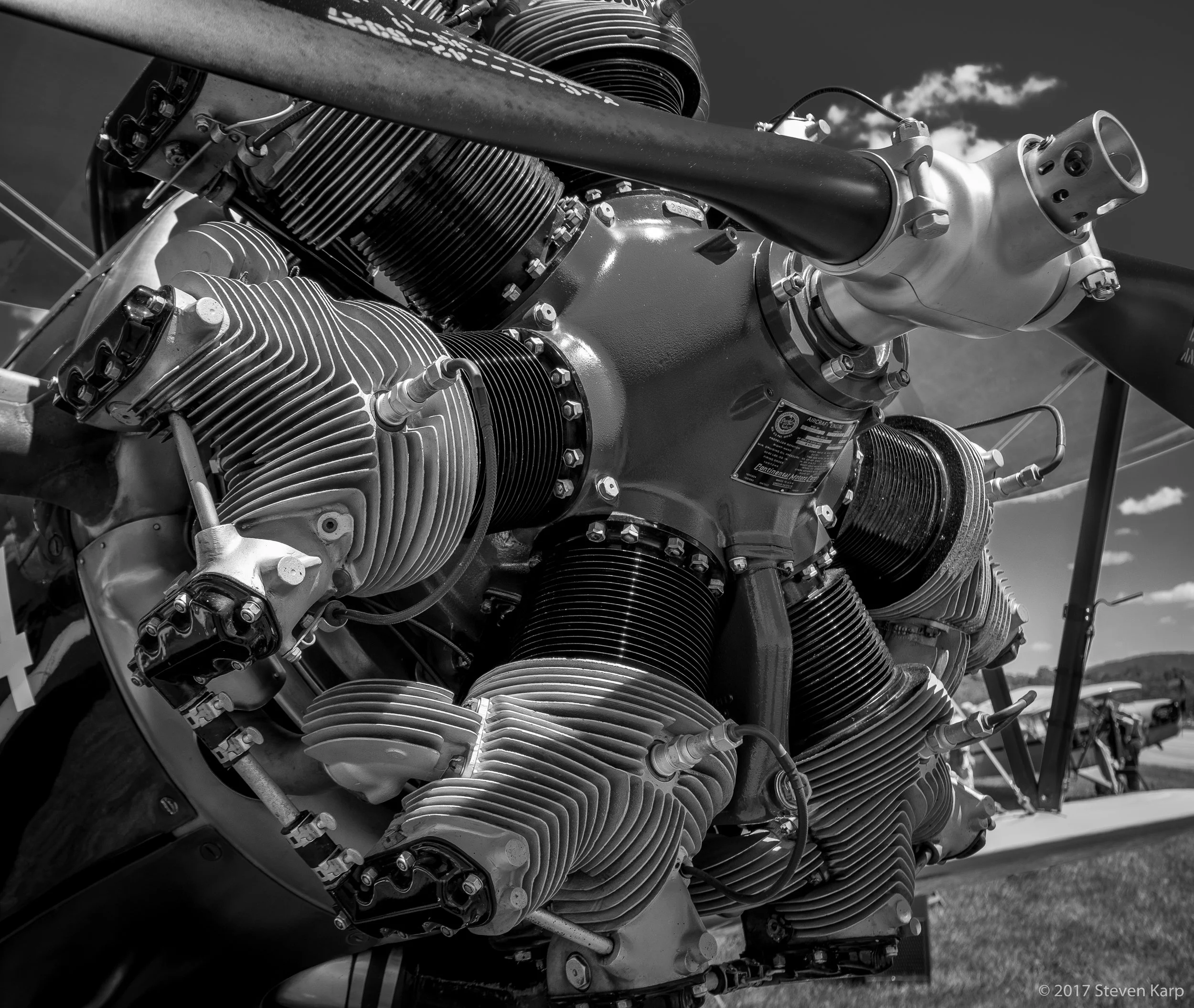 Vintage Boeing Stearman Engine