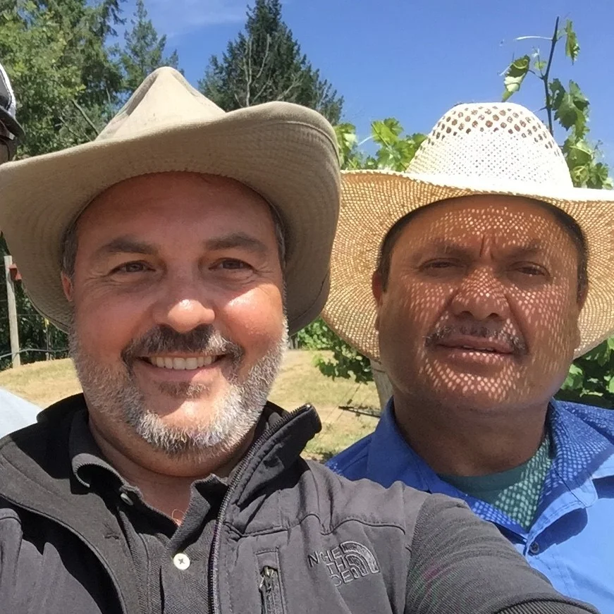 Mark and Javier in the Vineyard