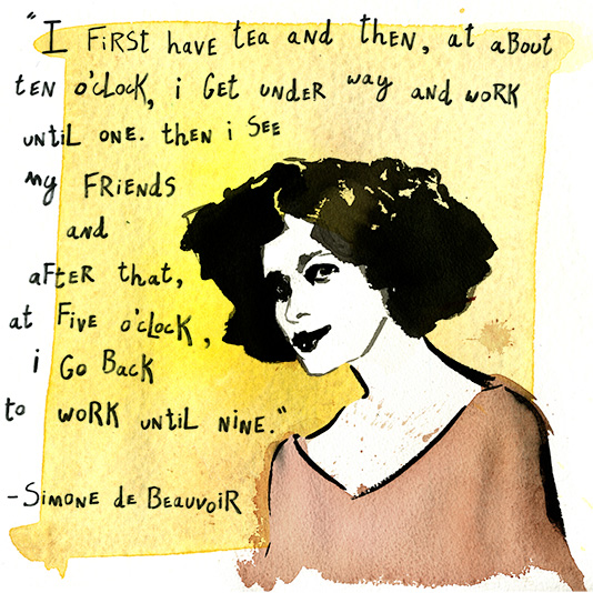 From Daily Rituals: How Artists Work by Mason Currey