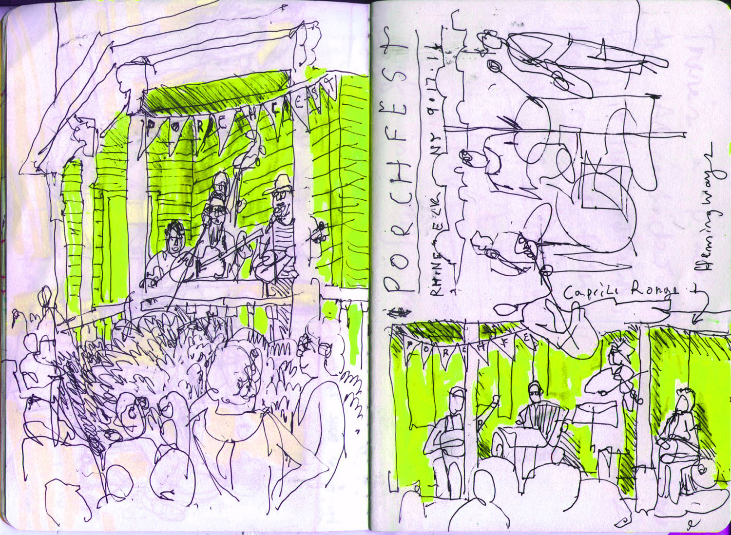 A view of Porchfest in Rhinebeck NY...