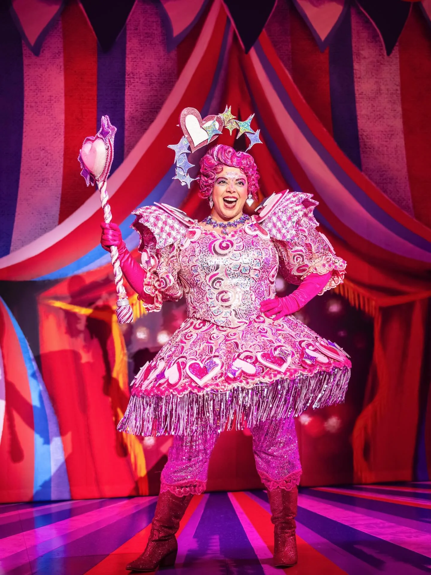 Meet Fairy Goodheart !!!! 💖🧚🏼✨✨ She sure does love spreading a bit of Christmas sparkle. Played by @thesashalatoya, costume beautifully made by @wendyscostumes, wig &amp; headdress made by @lucinda_cawdron, costume supervised by @corinnavincent3 ?
