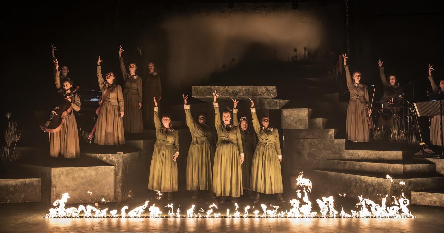 Witches assemble 🔥🔥🔥🔥 Have you ever seen a group of more badass women?! 🥹 #Coven on @kilntheatre until 17th January #JoinTheCoven 

📸 @marcsbrenner

Cast
@allysonavabrown | Nell/Elizabeth
@rachel_e.b | Ensemble
@gabbybro1 | Jenet
@shilohcoke | 