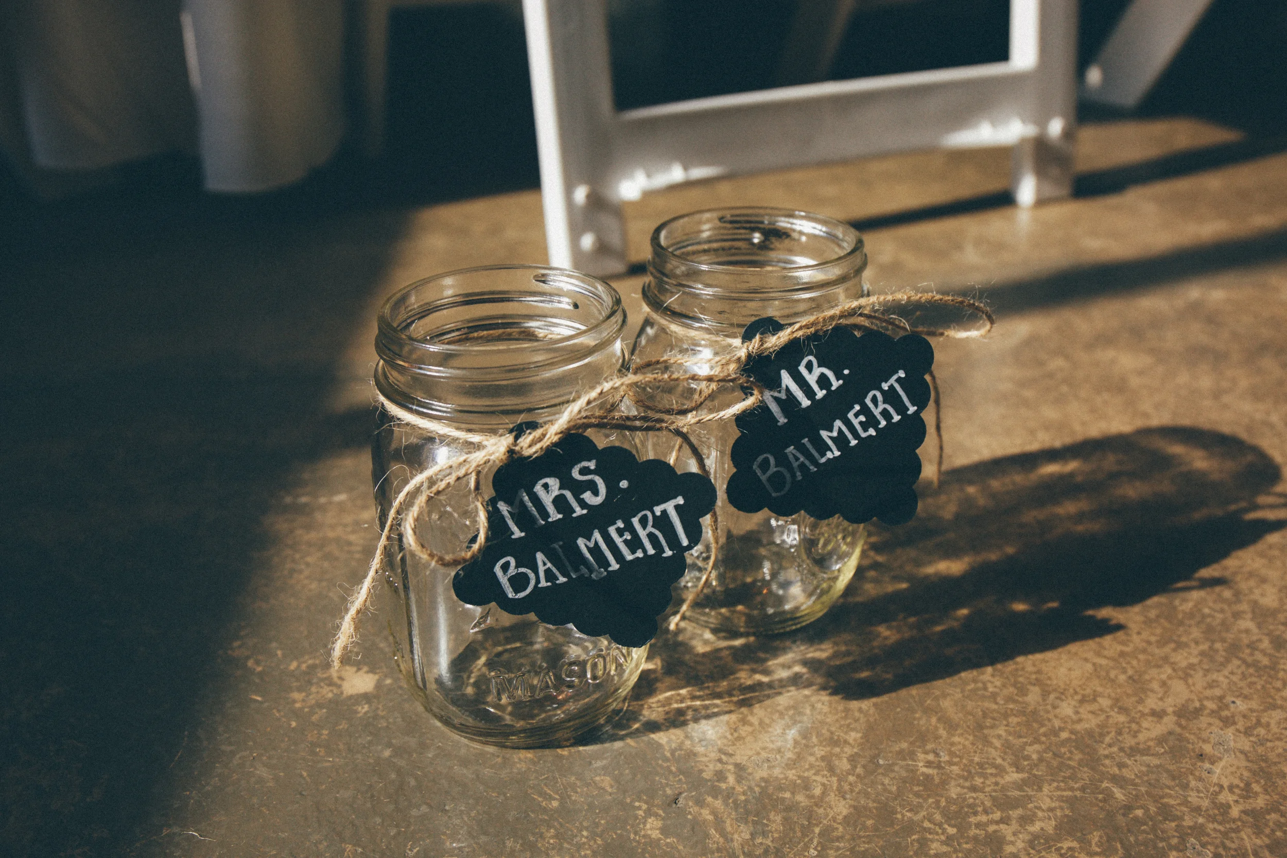My good friend Catie hand lettered all of the tags we used for place cards! I bought the tags and a white chalk pen and Catie blessed us greatly and saved us a ton of money by lettering all of our tags!