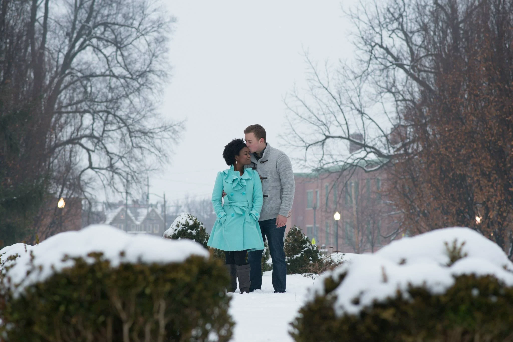 A One Weddings Bride found a photographer who offered to do her engagement photos for free! The photographer was just interested in building his portfolio and gaining more experience photographing couples!