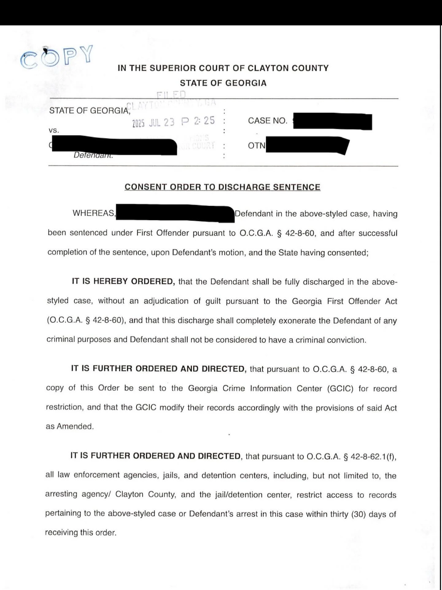 These are my favorite cases. My client was convicted of a felony in 1995. Today he was finally able to be exonerated using Retroactive First Offender and is no longer a convicted felon. Another success!!! #retroactivefirstoffender #georgia #convicted
