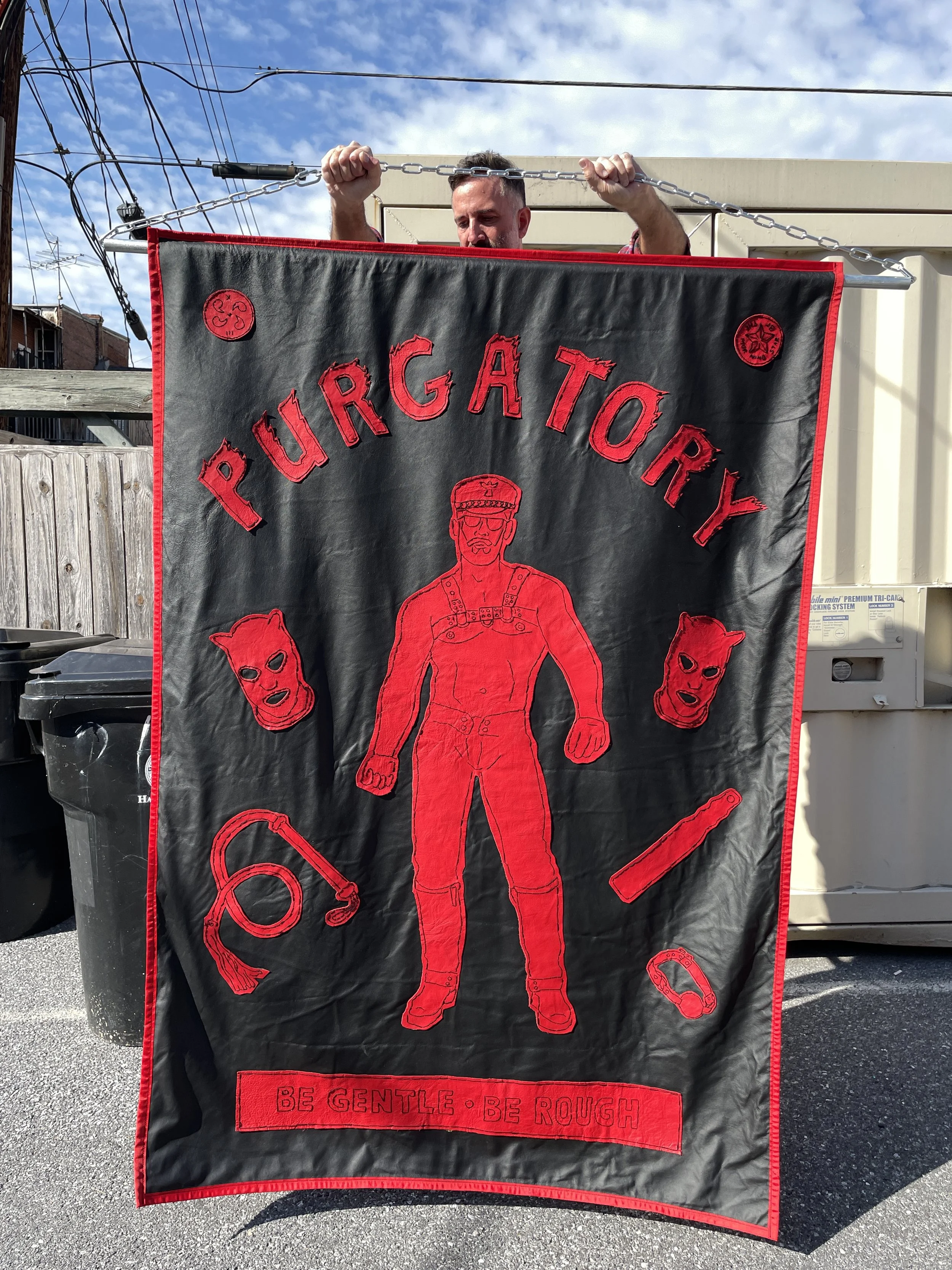 purgatory (leather tapestry) - 2023