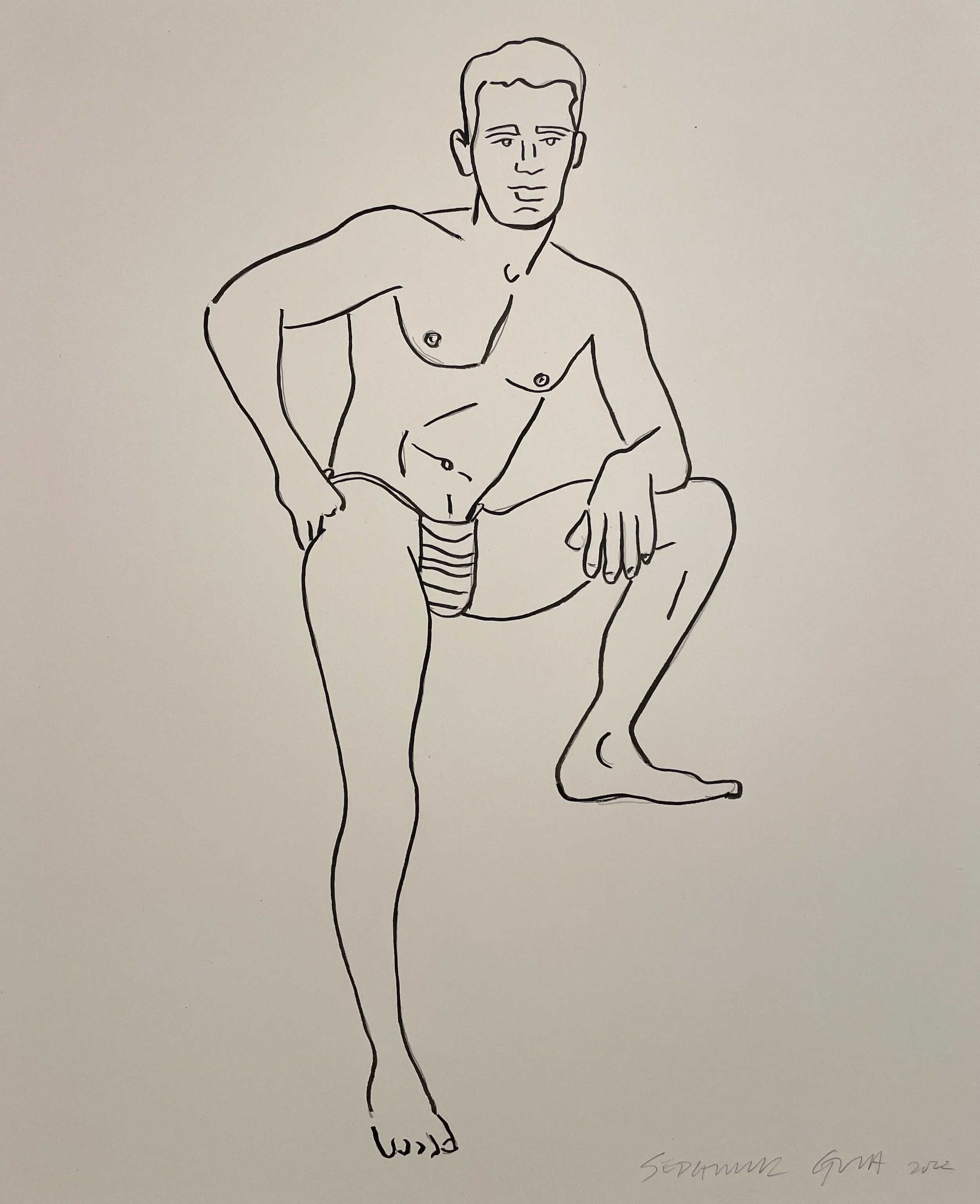 swagger pose in striped strap.jpg