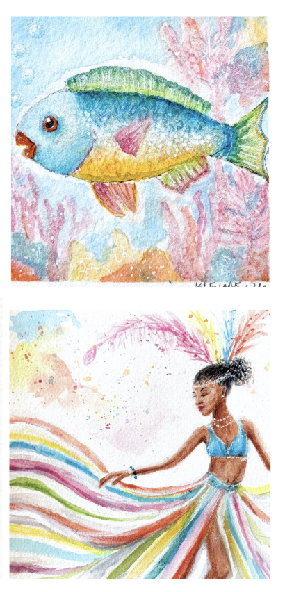 Wednesday 8/19 , 5:30 PM  and 7:30PM (CST)  Both Classes - Parrotfish and Carnival Dancer