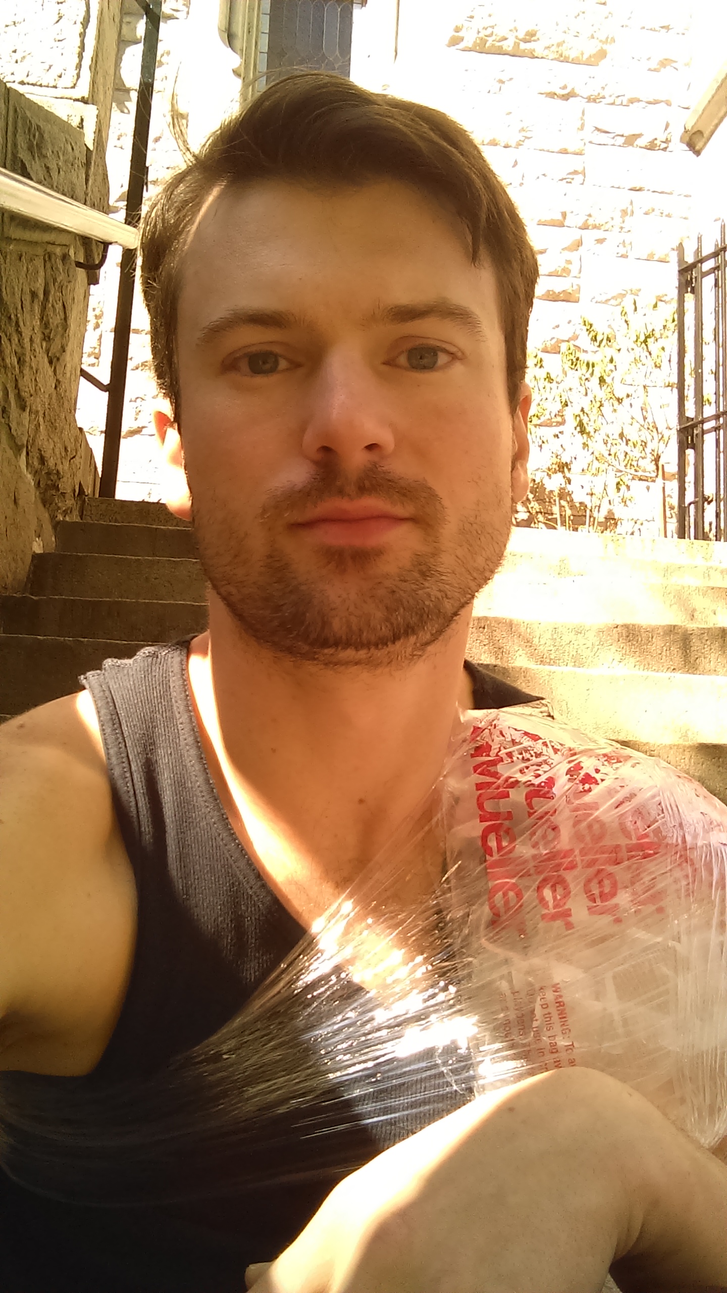 I wasn't kidding about repairs before, after, and during rehearsals. Icing on my lunch break. Happy it's just my shoulder!