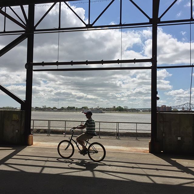 biking around New Orleans