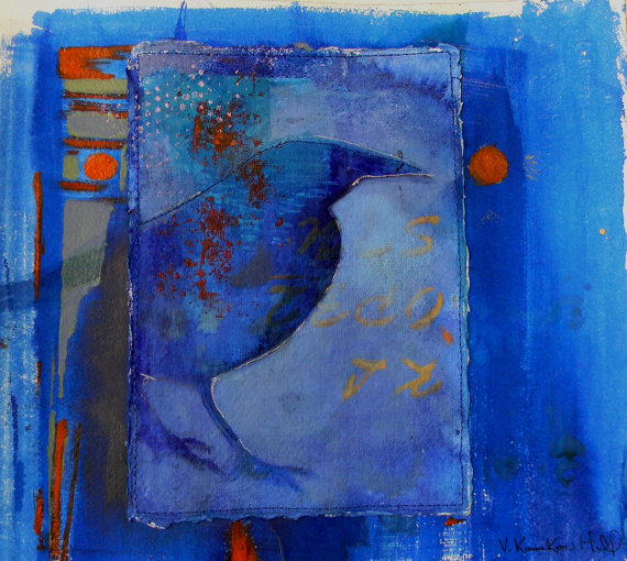 Secret Language-acrylic on watercolour paper. 18" x 21". 2015