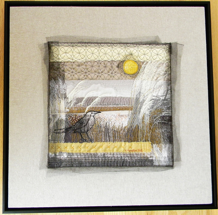 Bird's Eye View-quilting, embroidery, bead work, photography. 2016