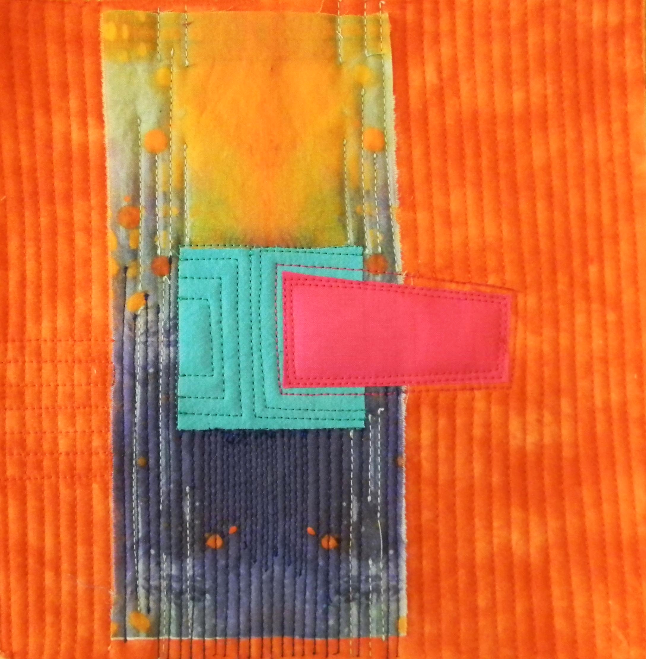 Small Abstract Quilt. 2017 8 x 8"