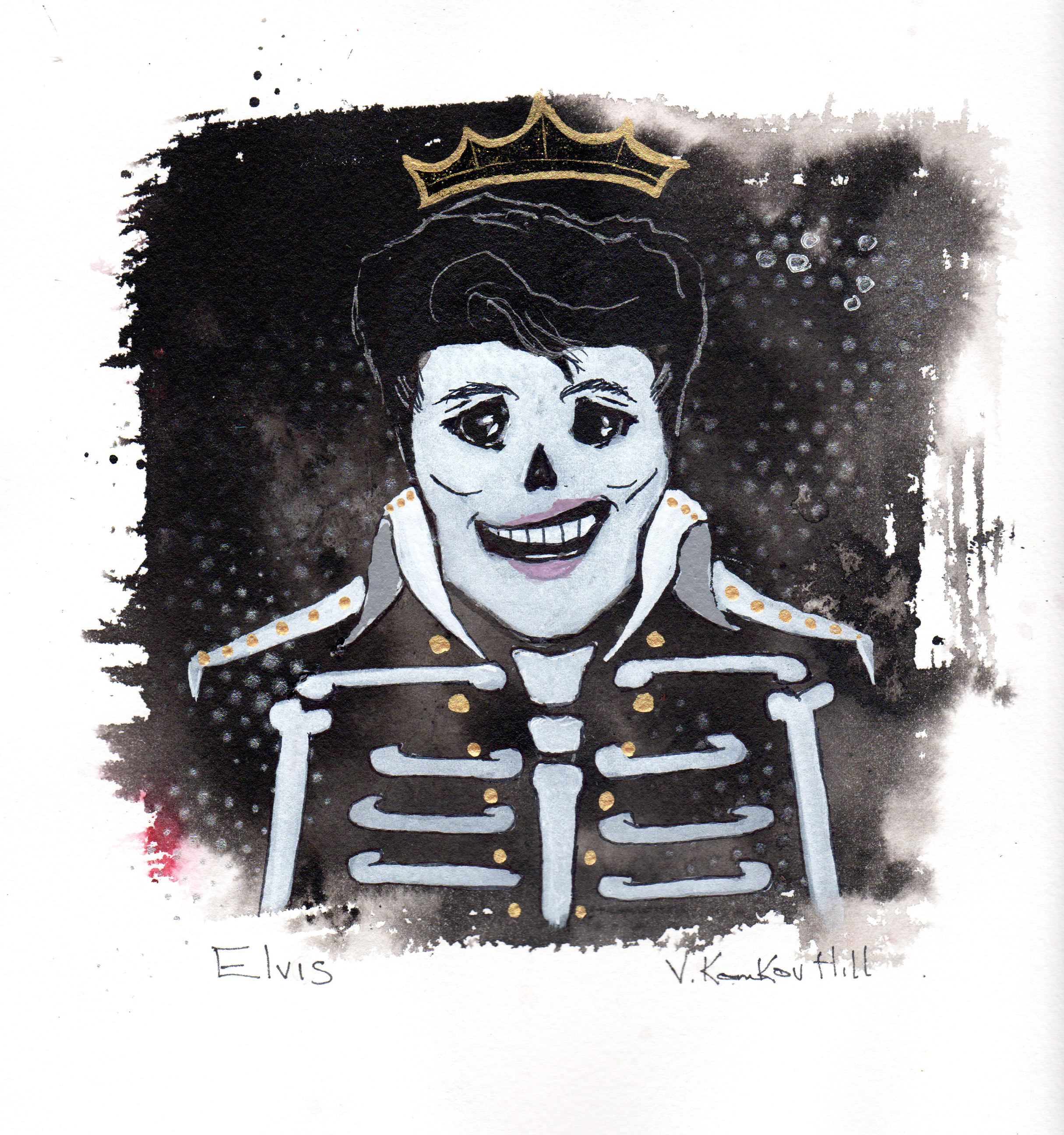 Elvis- from Day of the Dead Rock Star series. 2018
