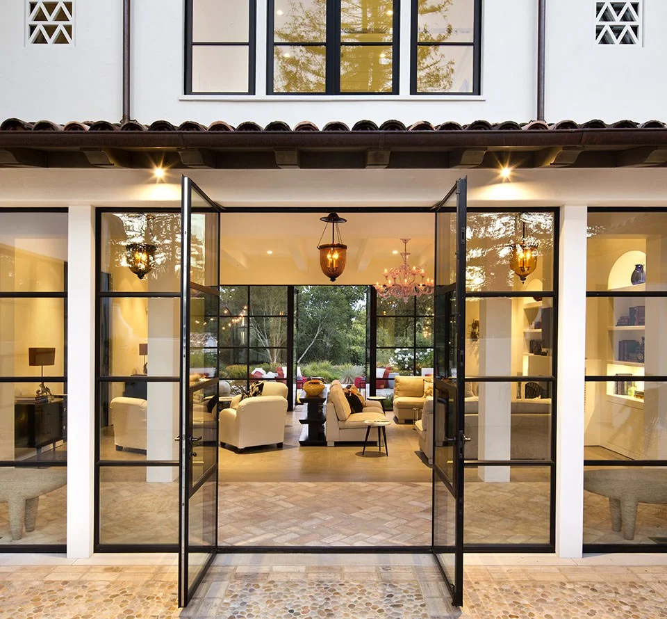 Front Courtyard View Into Living Room