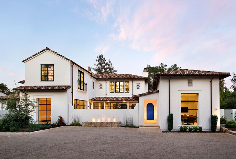 Exterior View of a Mediterranean Inspired Home