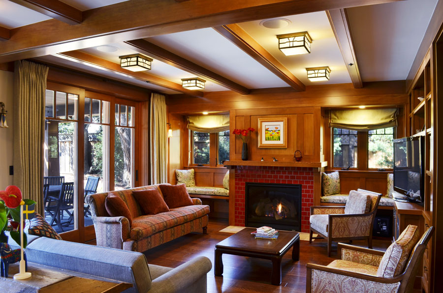 Family Room of Craftsman Style Home