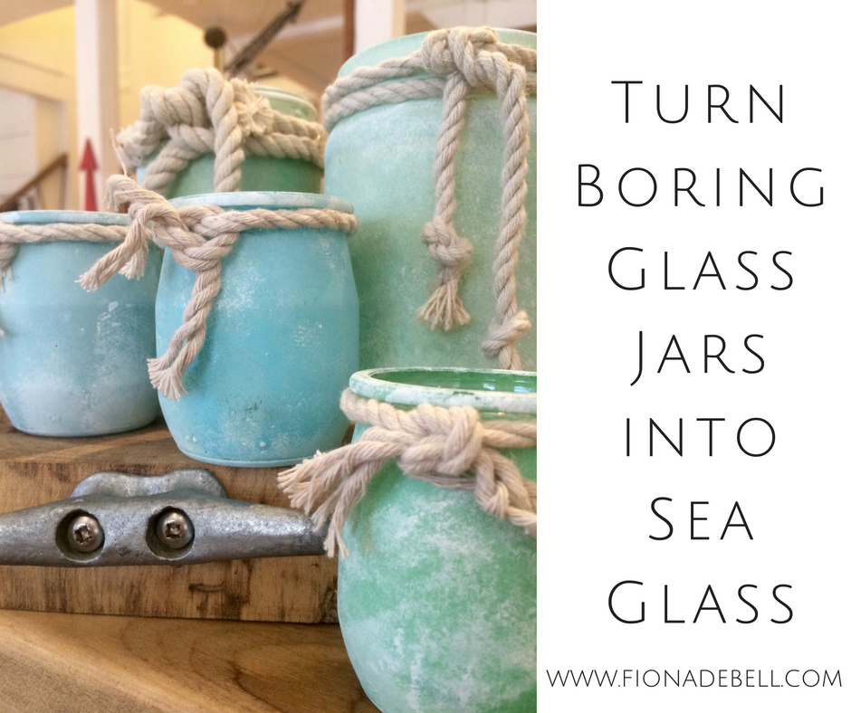 Sea Glass from yogurt jars.