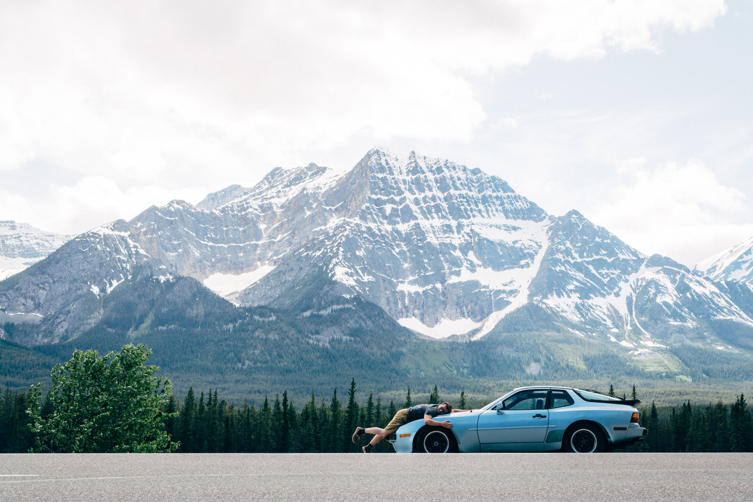 The grease marks left from taking this photo collected dust the entire way home. We had slept in the car the humid night before reaching Jasper, but it was worth it.