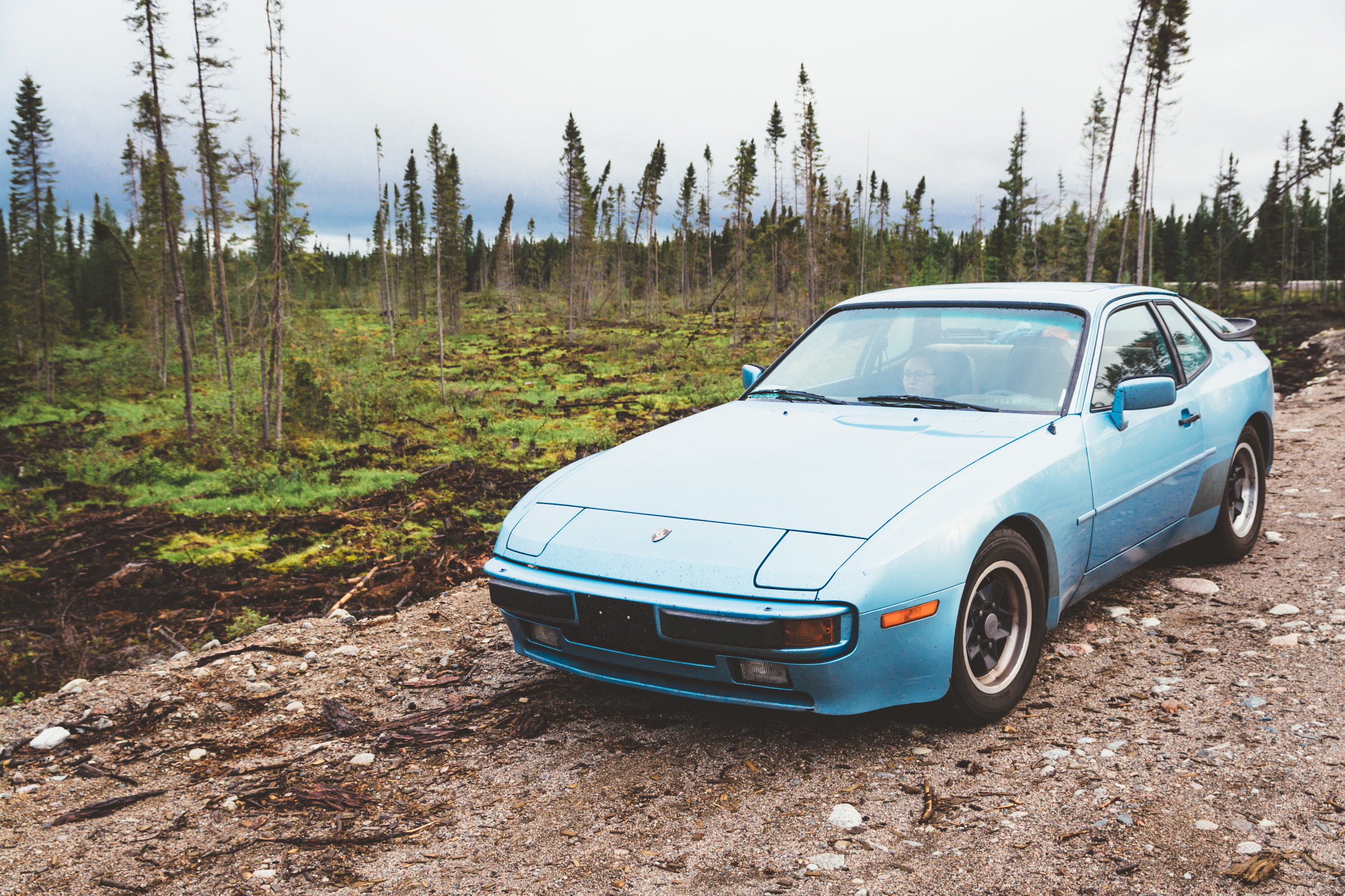 Melanie had gotten pretty tired of my photo stops b y the time we reached northern Ontario , but I was savouring my precious few days without license plates