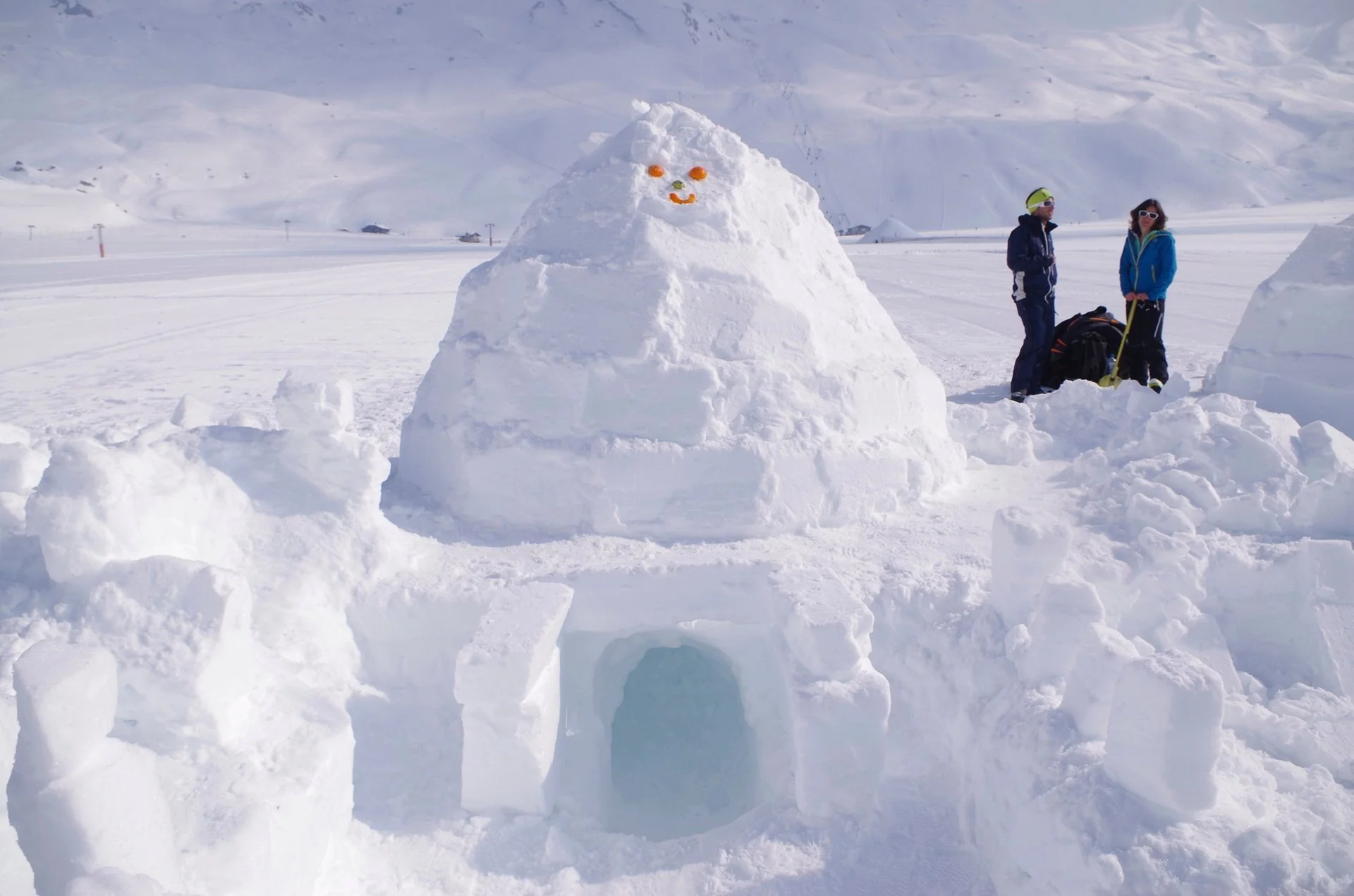 Oh sure, it looks cute now. This was a WINDY FREEZER. That's the OPPOSITE of a place to sleep. #igloofail