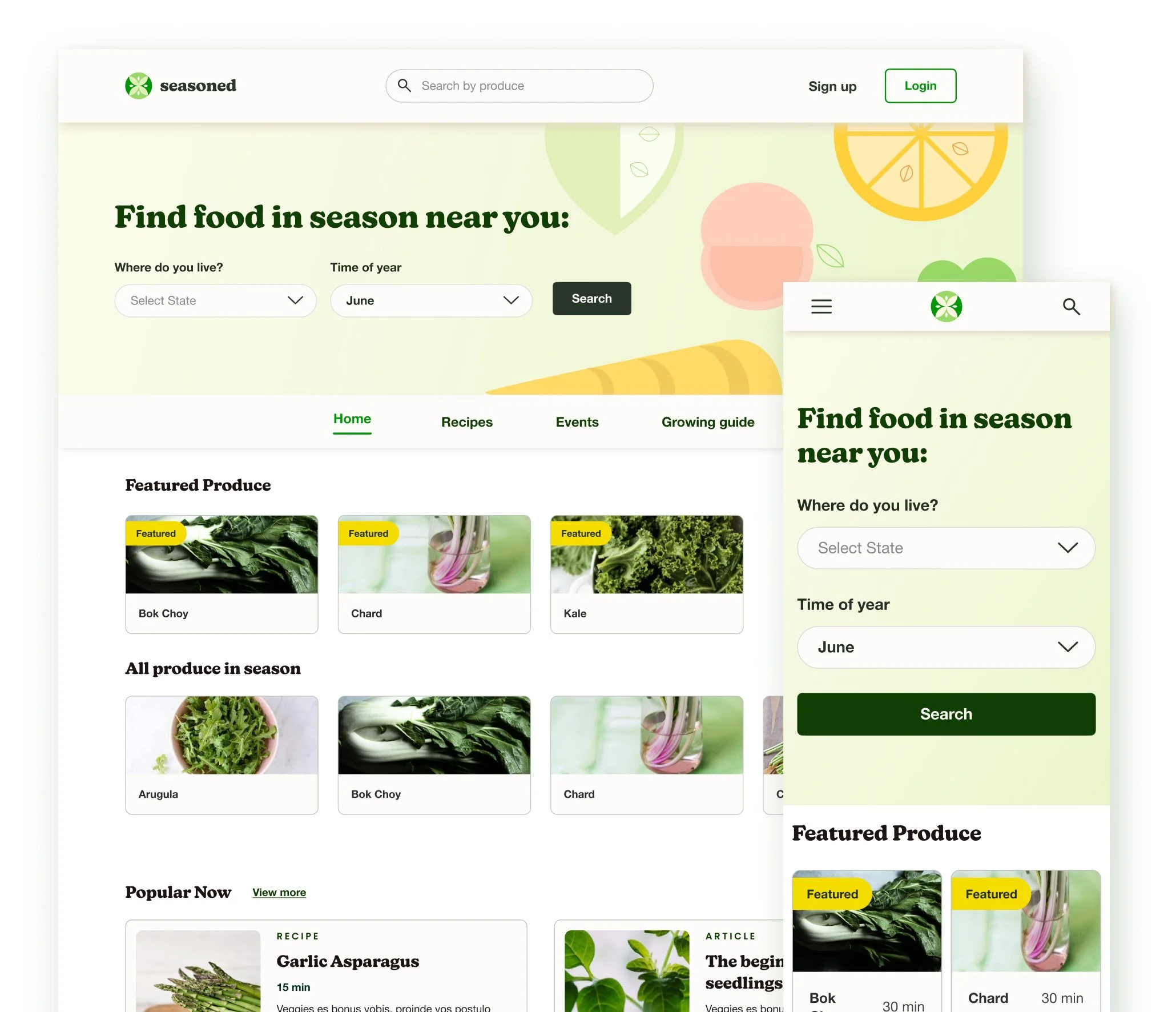 Seasoned - UI Design