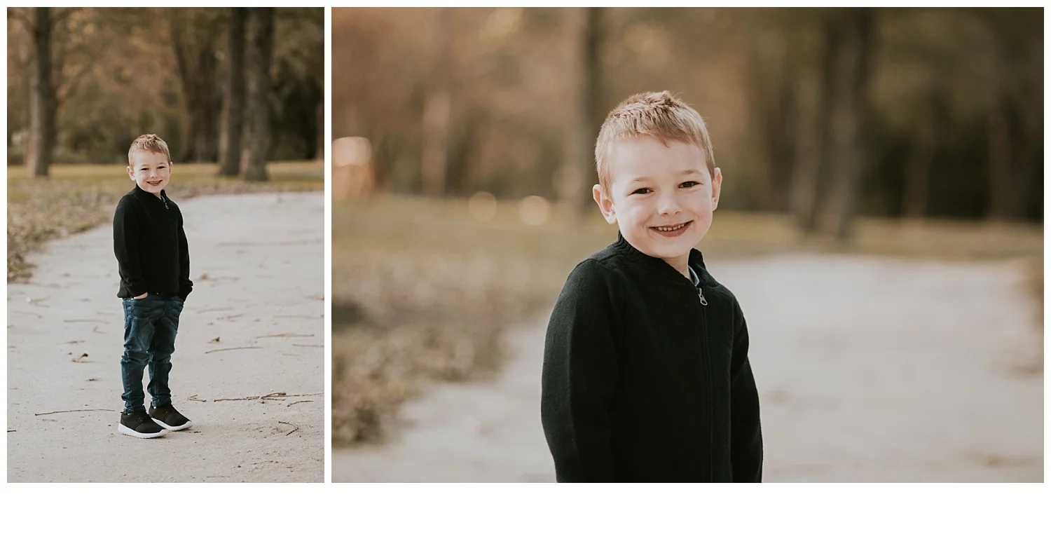 family photoshoot boy posing 