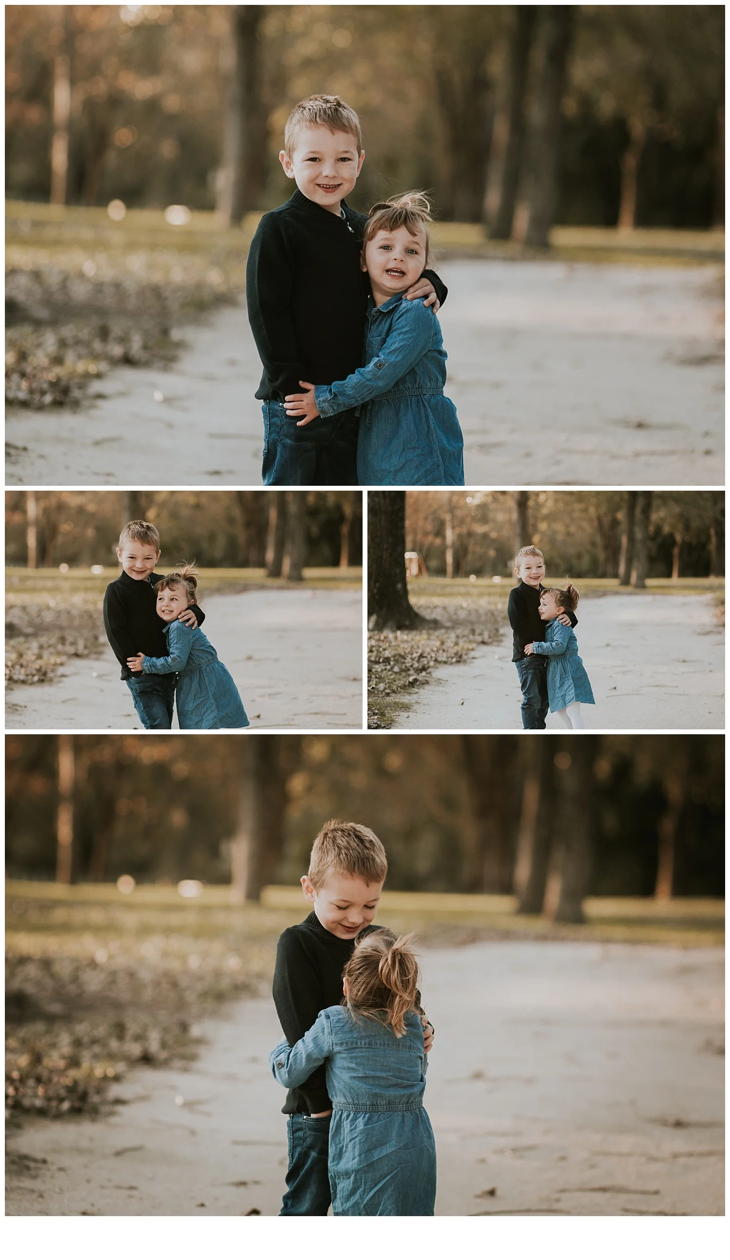 brother and sister posing photoshoot eskdale park
