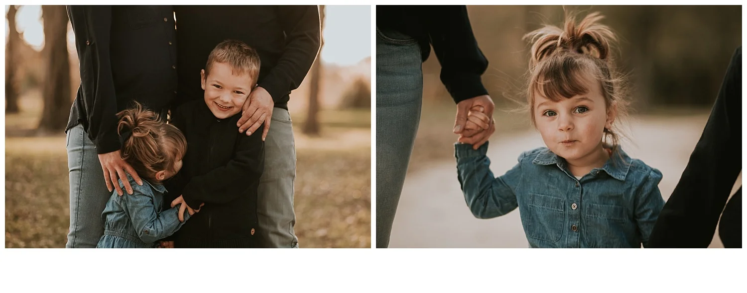 Family portrait evening sunset