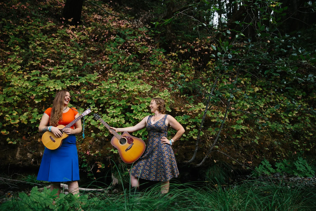 The Real Sarahs are two talented singers and their guitars from Anderson Valley in Mendocino County, California.